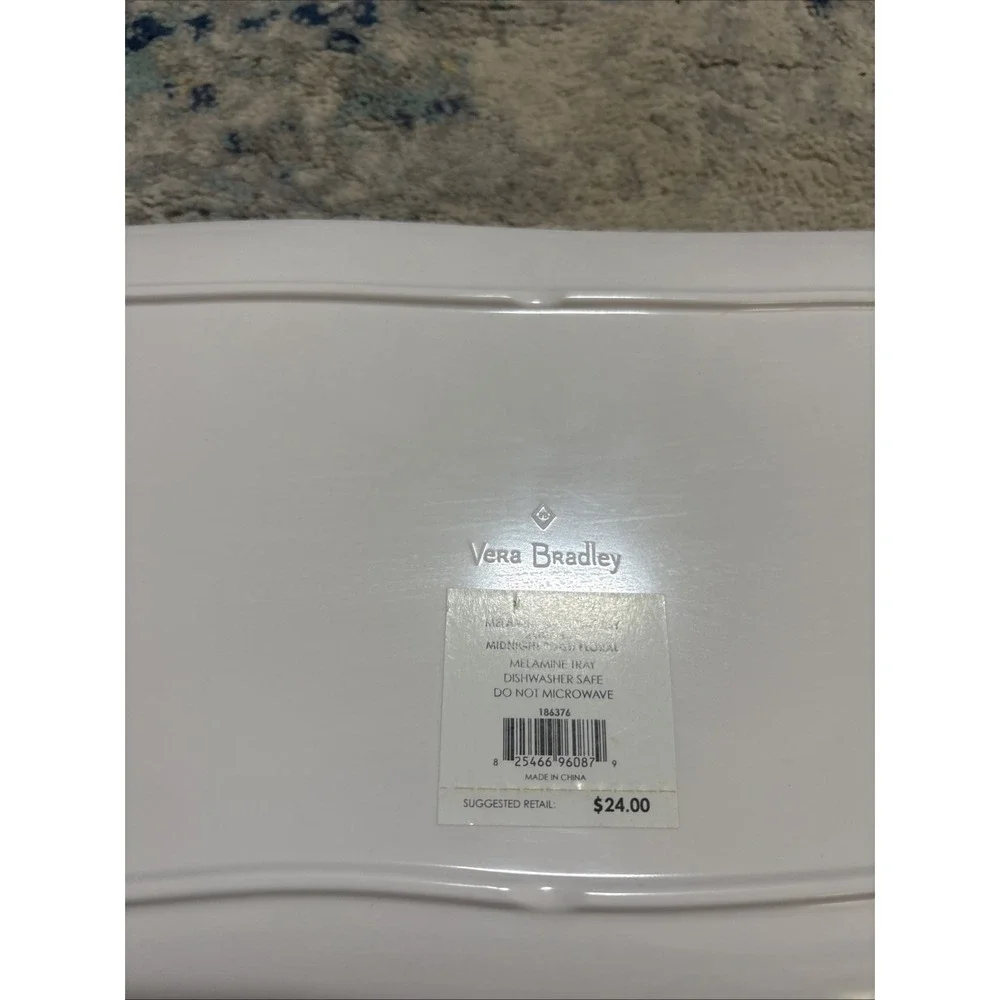 Vera Bradley Midnight Blush Floral Serving Tray, 17